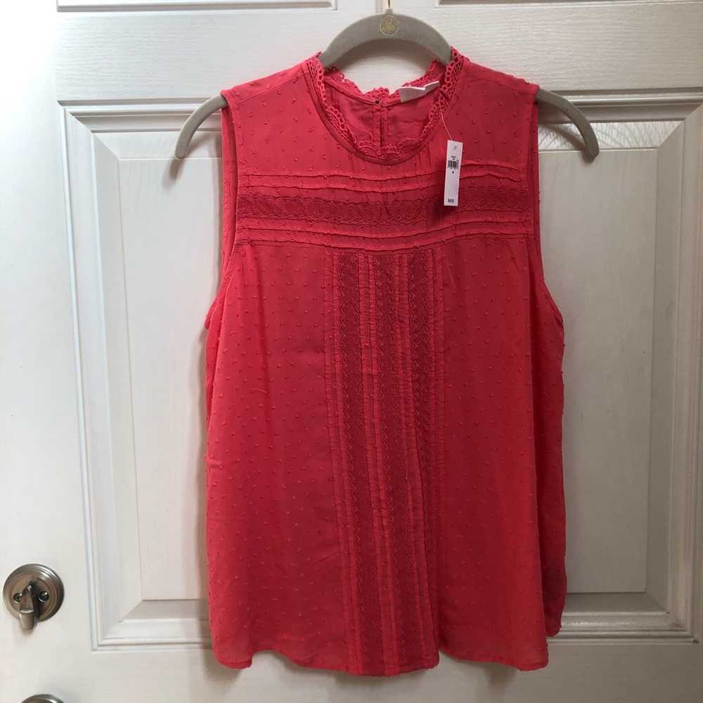 NWT Gap Swiss dot lace top